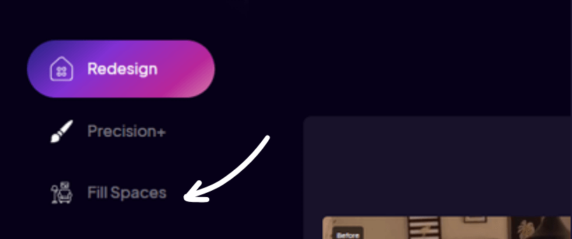 accessing the Fill Spaces feature