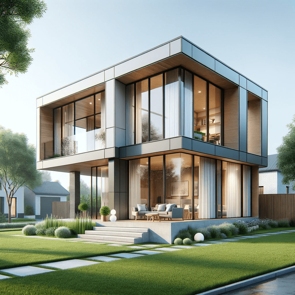 a house designed in a modern style