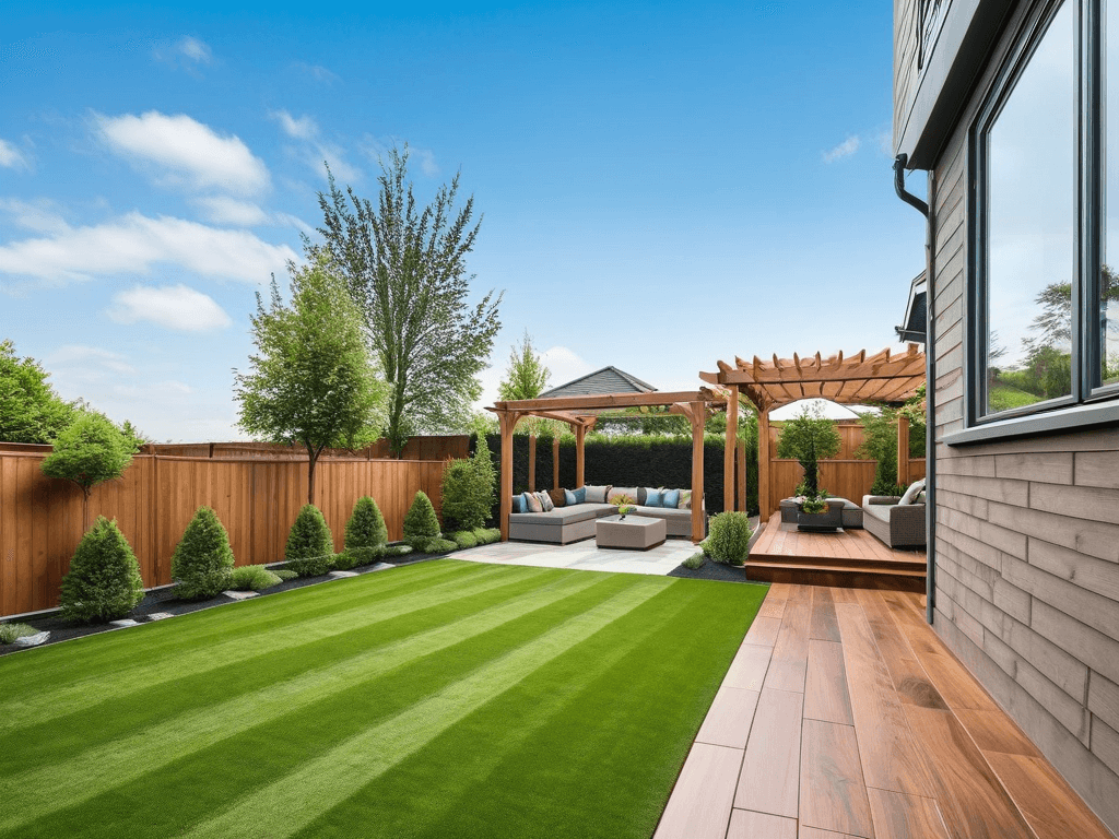 a modern landscape design with mid century style