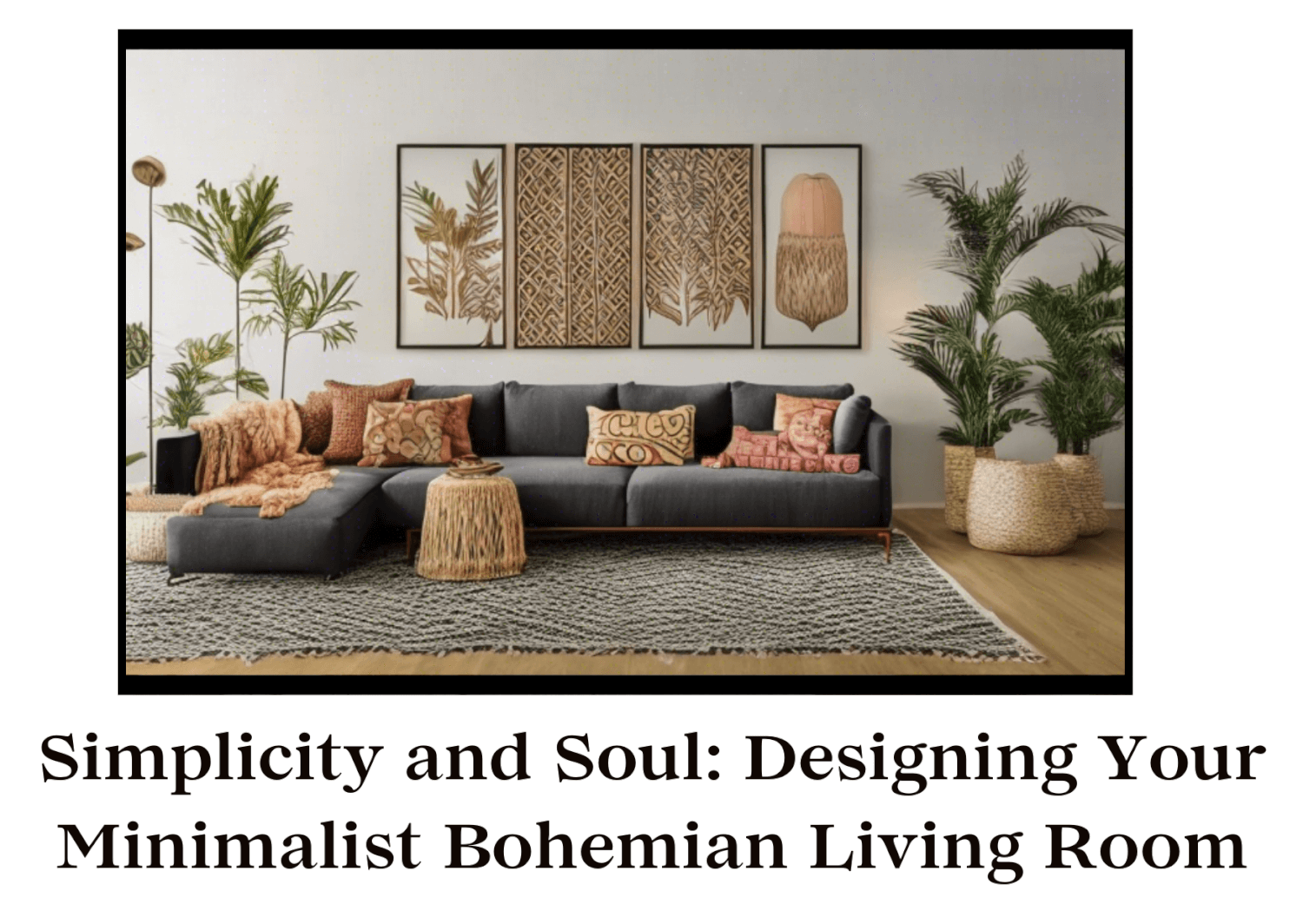 Simplicity and Soul: Designing Your Minimalist Bohemian Living Room Design