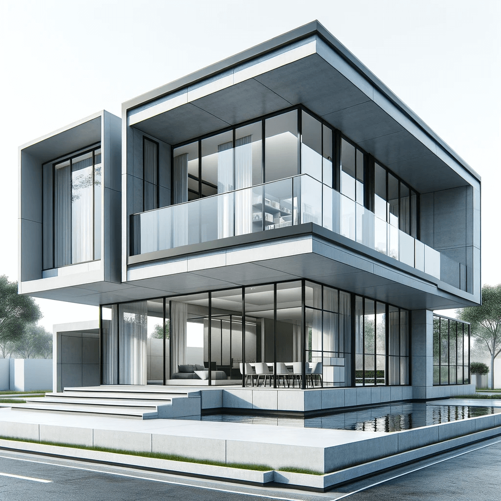 a modern house designed in a minimalist style