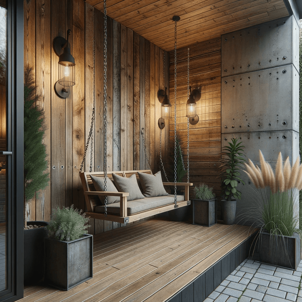 Swinging Serenity designed in rustic design style